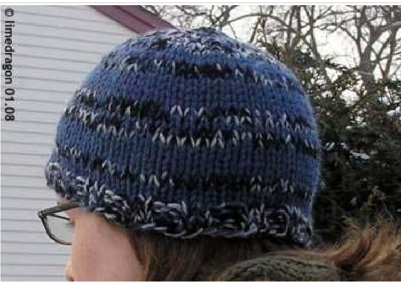 Rony's Super Bulky Stash Buster Hat Pattern: Mix-and-Match Color Stripe Knitting Project pattern preview