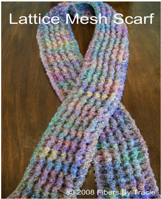 Lattice Mesh Scarf Pattern for Advanced Beginners by Tracie Barrett (2008) pattern preview