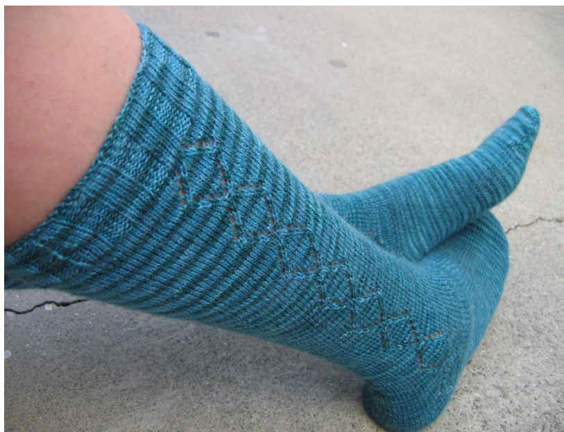 Diamond Lace Sock Pattern for Personal Non-Commercial Use pattern preview