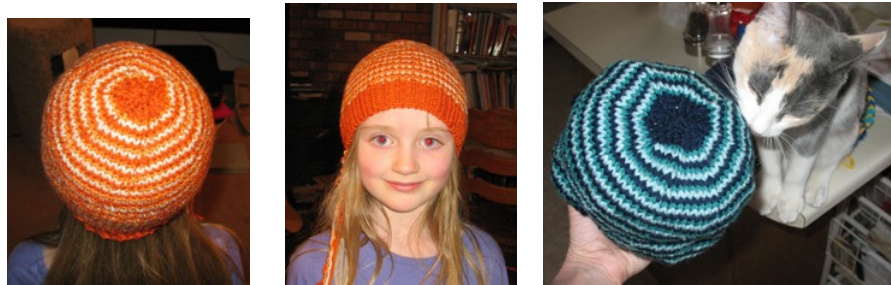 Spiral Knit Cap Pattern with Multi-Color Stripes and Decrease Instructions pattern preview