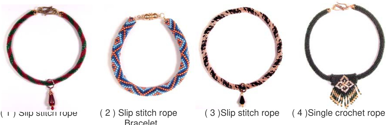 Beaded Jewelry Designs: Crochet Rope and Slide Patterns with Variations pattern preview