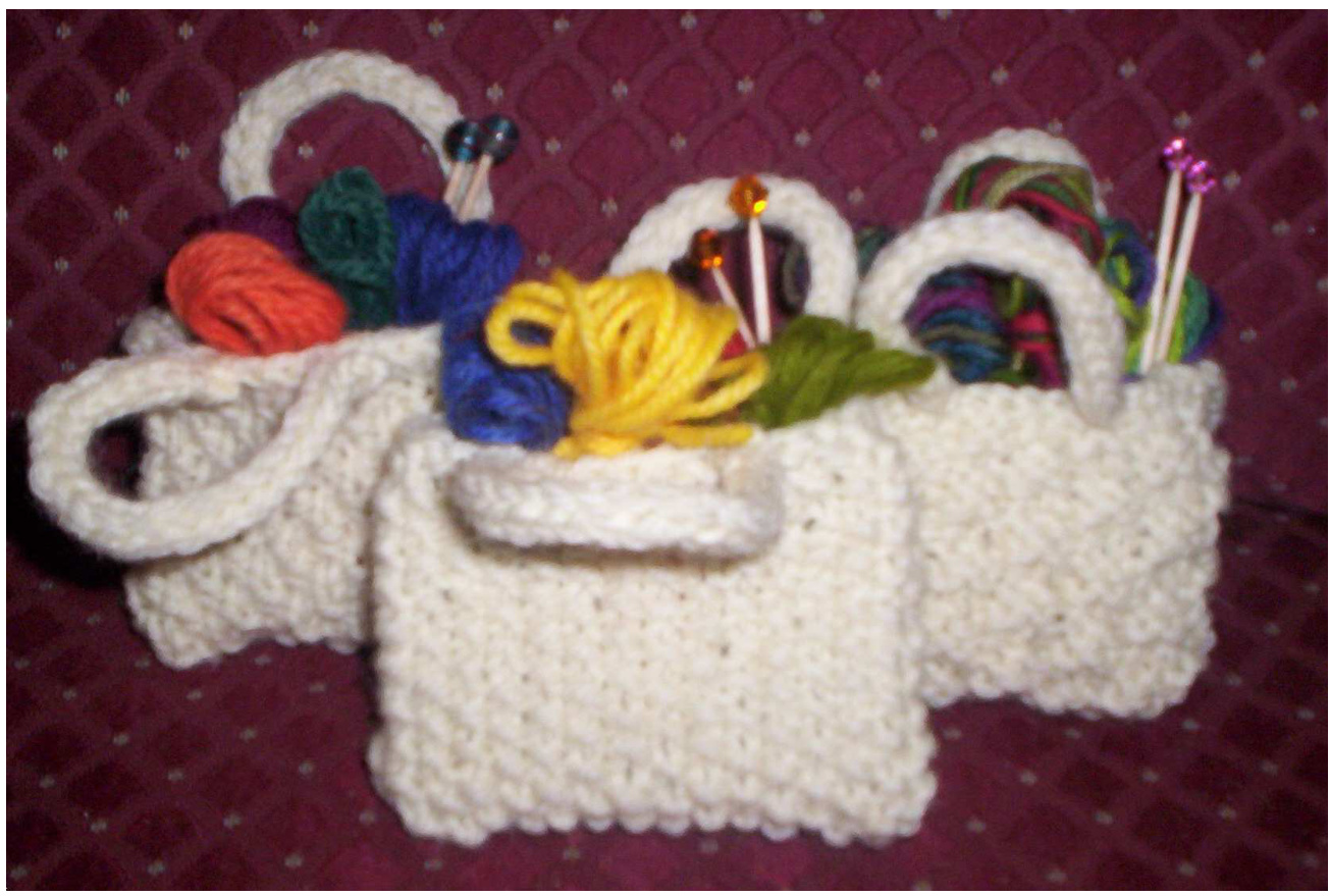 Create Your Own Miniature Knitting Bag Ornaments: A Step-by-Step Guide by Sharon Spence pattern preview