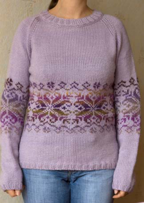 Elina's Star Sweater Pattern: A Close-Fitting Aran Design with Integrated Star Motif pattern preview