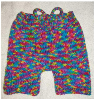 Bond ISM Shorties Knitting Pattern for 2-Year-Olds with Aran Weight Wool and Short Rows pattern preview