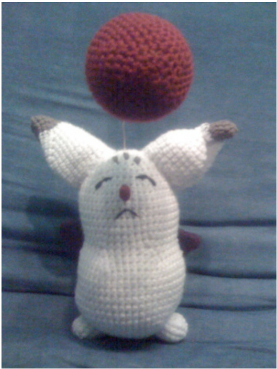 Moogle Amigurumi Pattern: Right Ear and Assembly Guide pattern preview