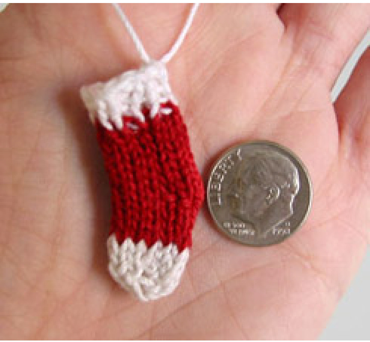 Double Knit Mini Christmas Stocking Pattern: A Seamless, Intermediate Knitting Project pattern preview