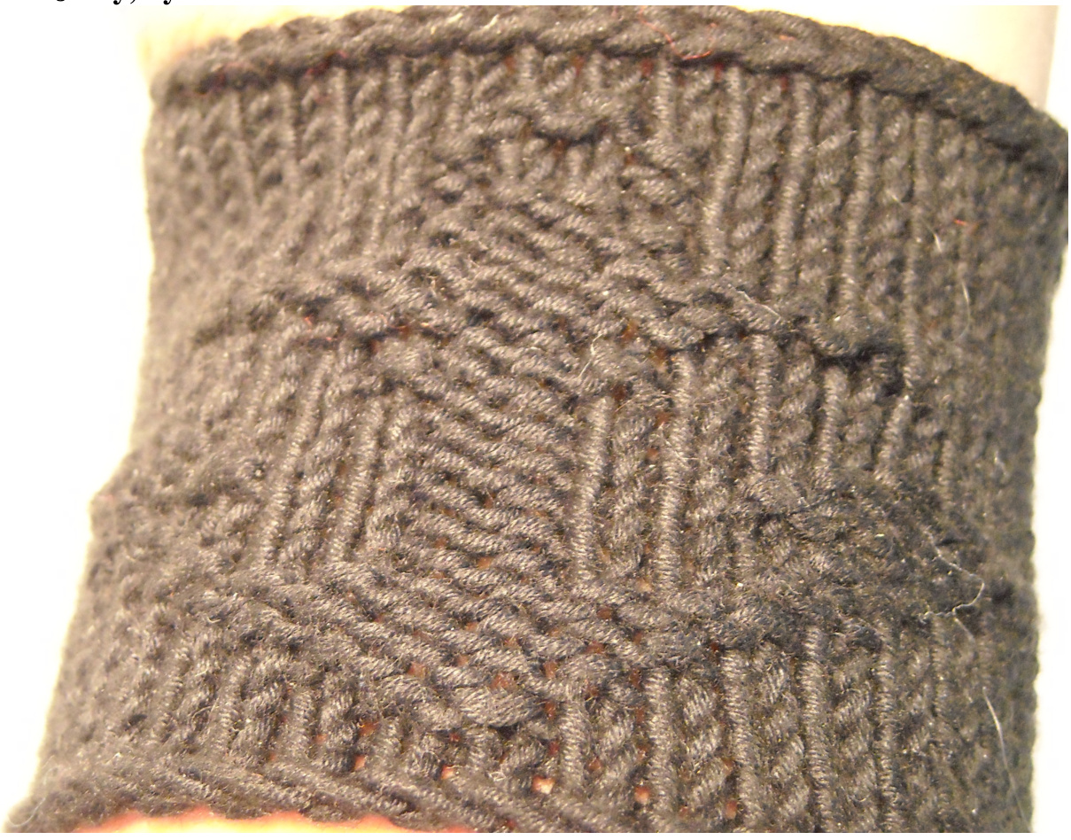 Sailor Jerry Wristband Knitting Pattern: A Quick & Easy Cotton Accessory with Embossed Anchor Design pattern preview