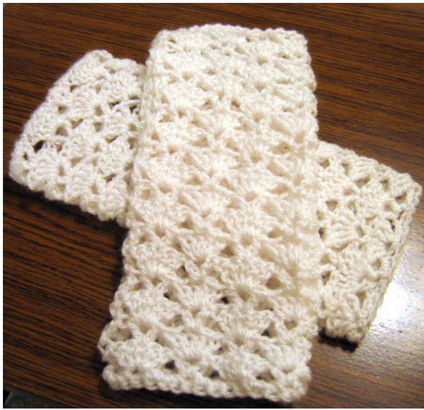 Crochet Pattern: Lacy Fingerless Gloves for Women (Small-Medium) by Christie Pruitt pattern preview