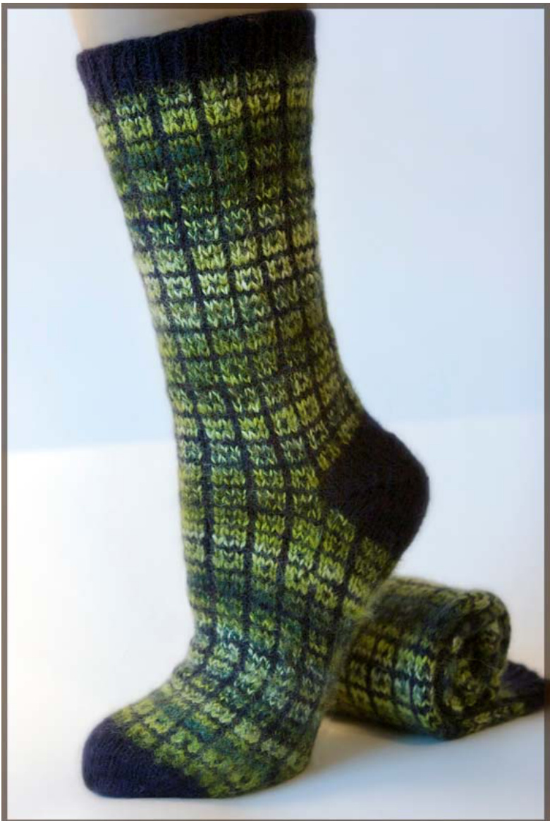 Two Circular Sock Knitting Guide with Short Row Heel and Garter Edge pattern preview