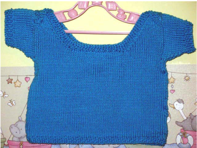 Teeny Baby Top Knitting Pattern: Intermediate Level Design by Johanne Grenier for Newborns pattern preview