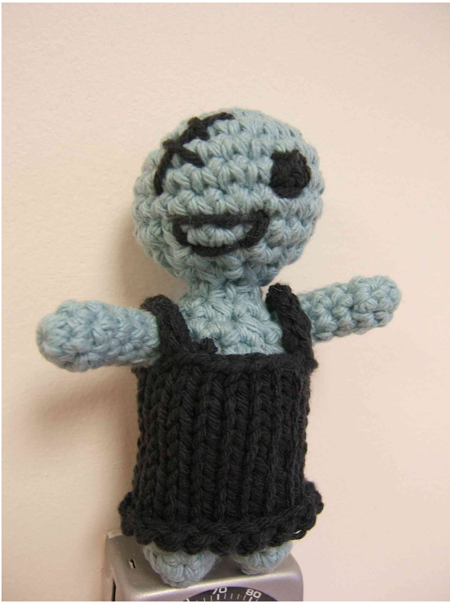 Crochet & Knit Pattern: Adorable 4-Inch Tall Zombie Dolls with Clothing (Boy & Girl Models) pattern preview