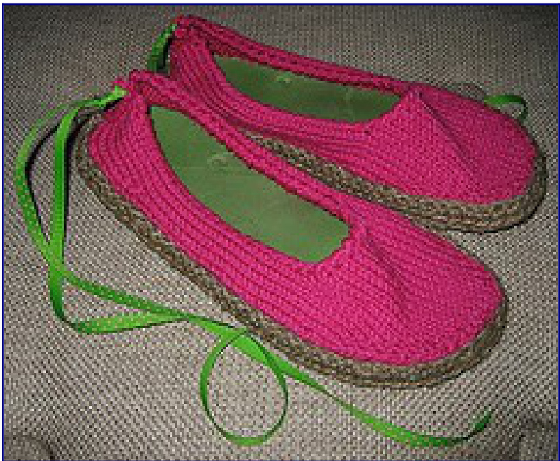 Hand-Knit Espadrille Recipe: Upcycled Flip Flop Transformation Guide (2007) pattern preview