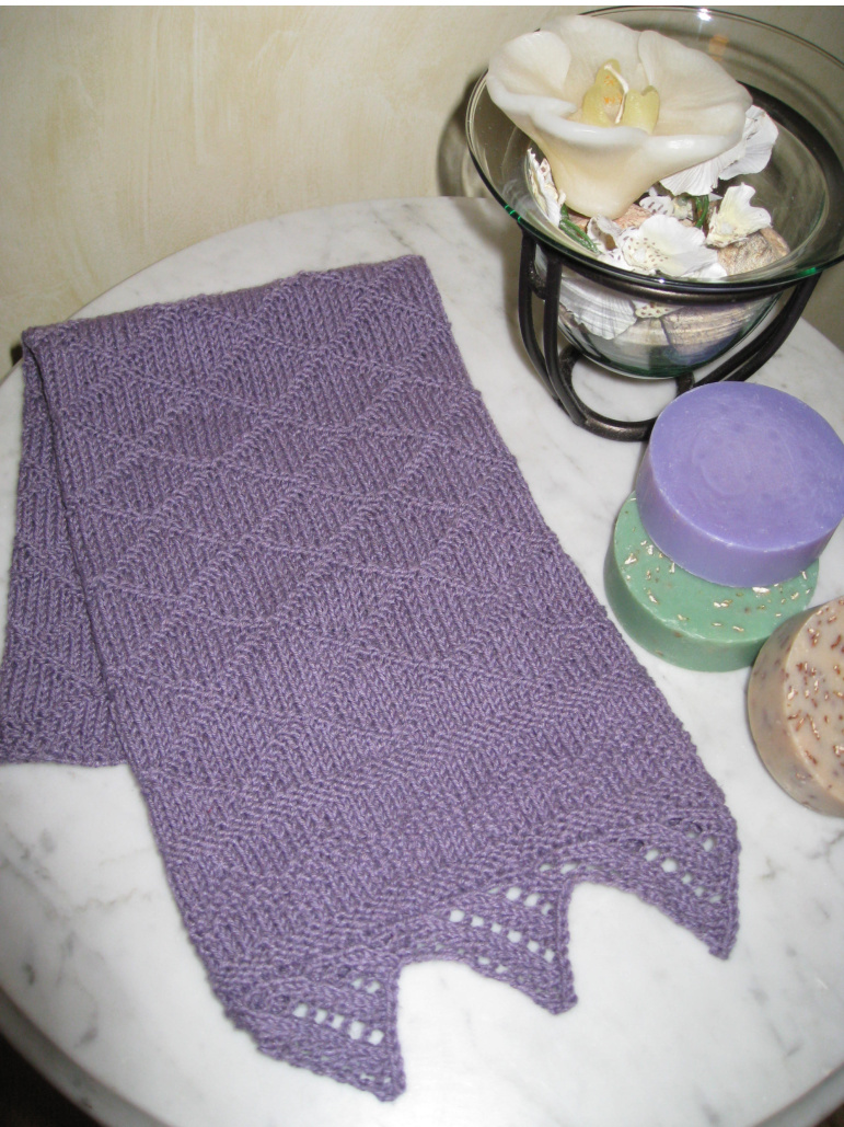 Datiche Knitwear Pattern: Lacy Tea Towel with Hempathy Yarn and Seed Stitch pattern preview