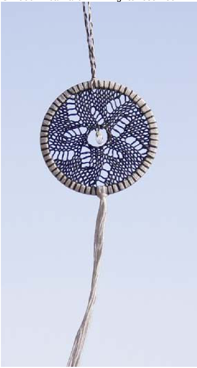 Dreamcatcher Knitting Pattern for Decorative Ring Ornament pattern preview