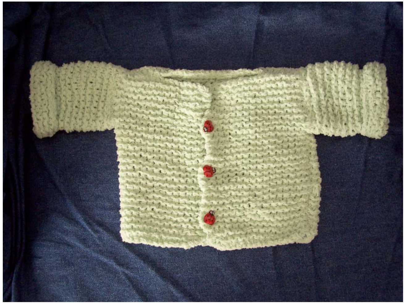 So Soft Baby Sweater Pattern (Newborn to 9-12 Months) by Brownie Knits - BK02 pattern preview