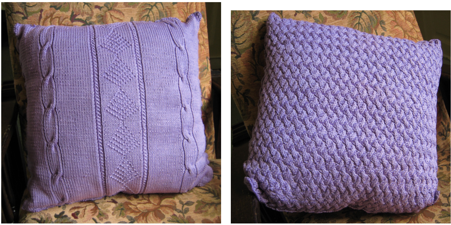 Cabled Cushion Cover Knitting Pattern by RuneDesigns pattern preview