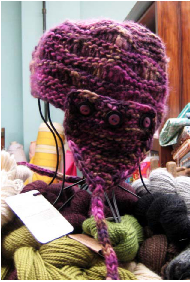 Drop Stitch Hat with Button-On Ear Flaps Knitting Pattern by FabuKnits pattern preview