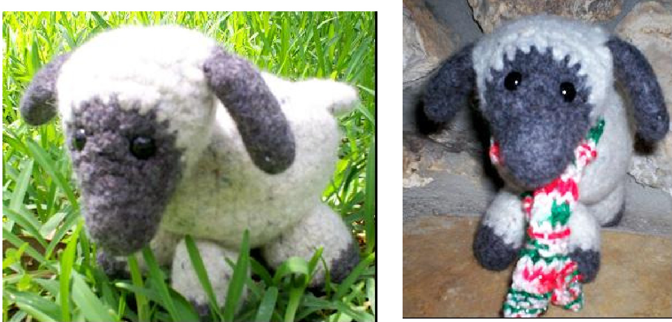 Amigurumi-Style Felted Sheep Crochet Pattern by Tinyknit pattern preview