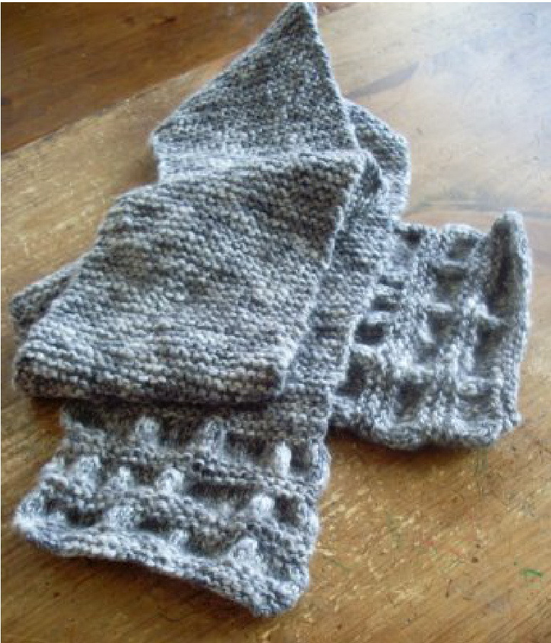 Easy DIY Ruffled Scarf Knitting Pattern with Gathered Stitch | Medium Weight Yarn Project pattern preview