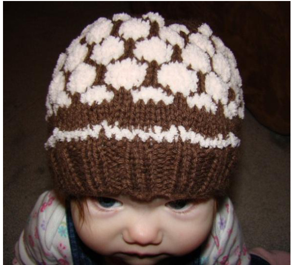 Bubbles Hat Knitting Pattern: Advanced Beginner-Friendly Design with Color-Stranded Circles pattern preview