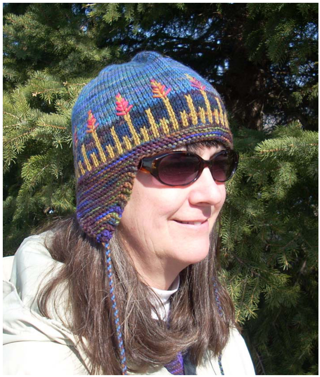 Marshlands Hat Knitting Pattern: A Nature-Inspired Design with Embroidery Details for All Ages pattern preview