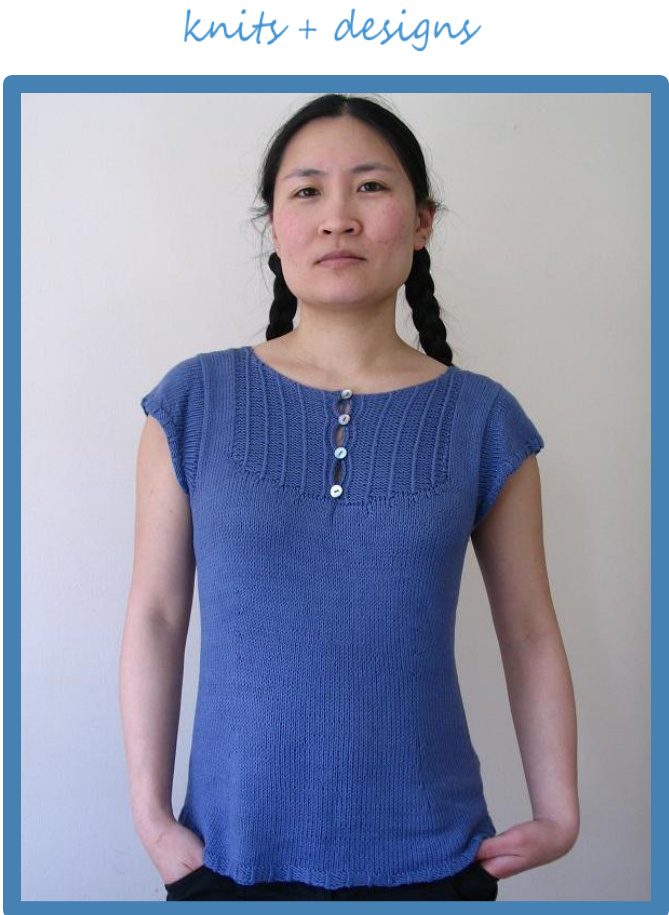 Pintuck Bib Sweater Pattern for Personal Use by Lien Ngo of Platinum Knit Design pattern preview