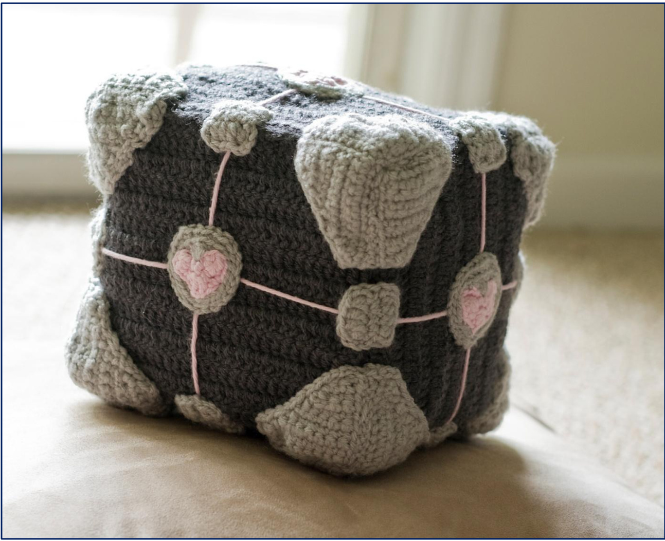 Crochet Your Own Companion Cube: A Comprehensive Pattern Guide pattern preview