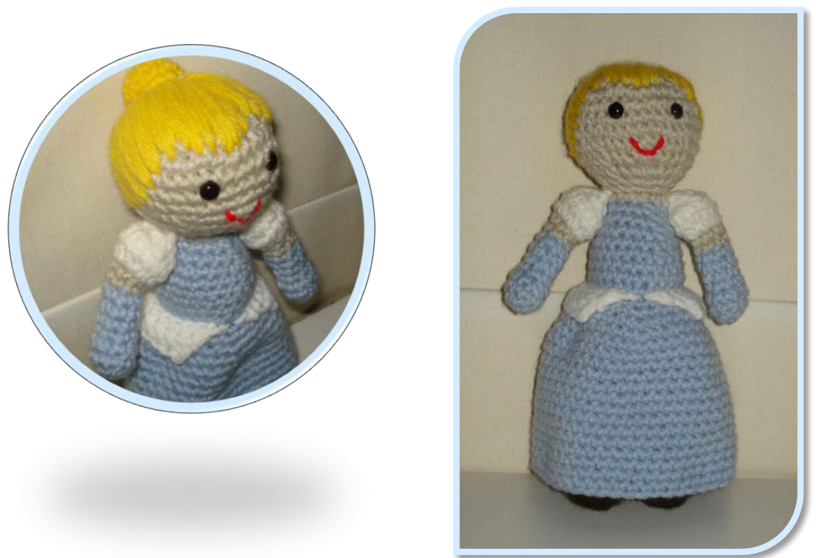 Cenicienta Amigurumi Crochet Pattern by Lucia Arias - A Disney Princess Doll Design pattern preview