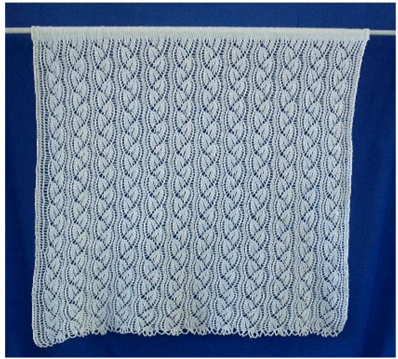 CAFE LACE CURTAIN Pattern by Elizabeth Lovatt Young for Home Decor, Knitting Project with Detailed Instructions and Finishing Techniques pattern preview