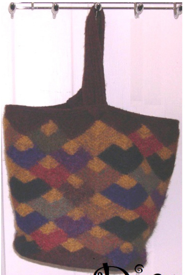 CreativeArtware for the Mind, Body & Soul: Diamond Tote Bucket Knitting Pattern by Elizabeth Looatt Young pattern preview