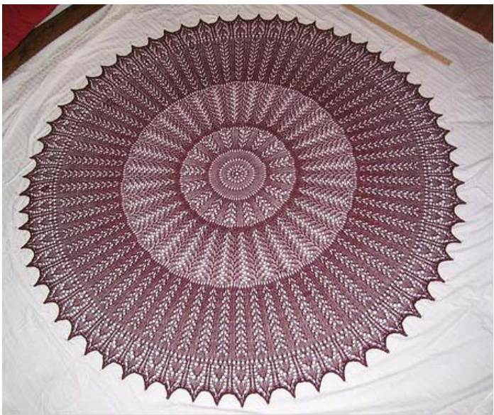 EZ 100th Anniversary PI Shawl: Gull Wings - A Tribute to Elizabeth Zimmermann's Knitting Legacy in Celebration of Her 100th Birthday pattern preview