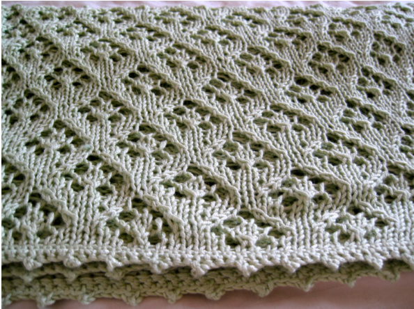 Elven Pixie Baby Blanket Pattern by Tallgalknits - A Delicate Knitting Design for Little Ones pattern preview