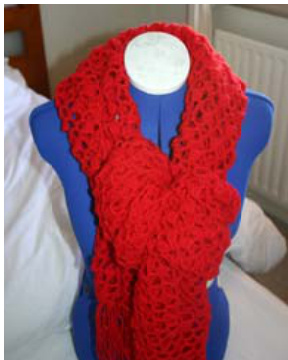 HuGS ANd KISSES WraP: A Reversible Open Weave Shawl Pattern for Summer and Winter Use (UK Version, September 2010) pattern preview