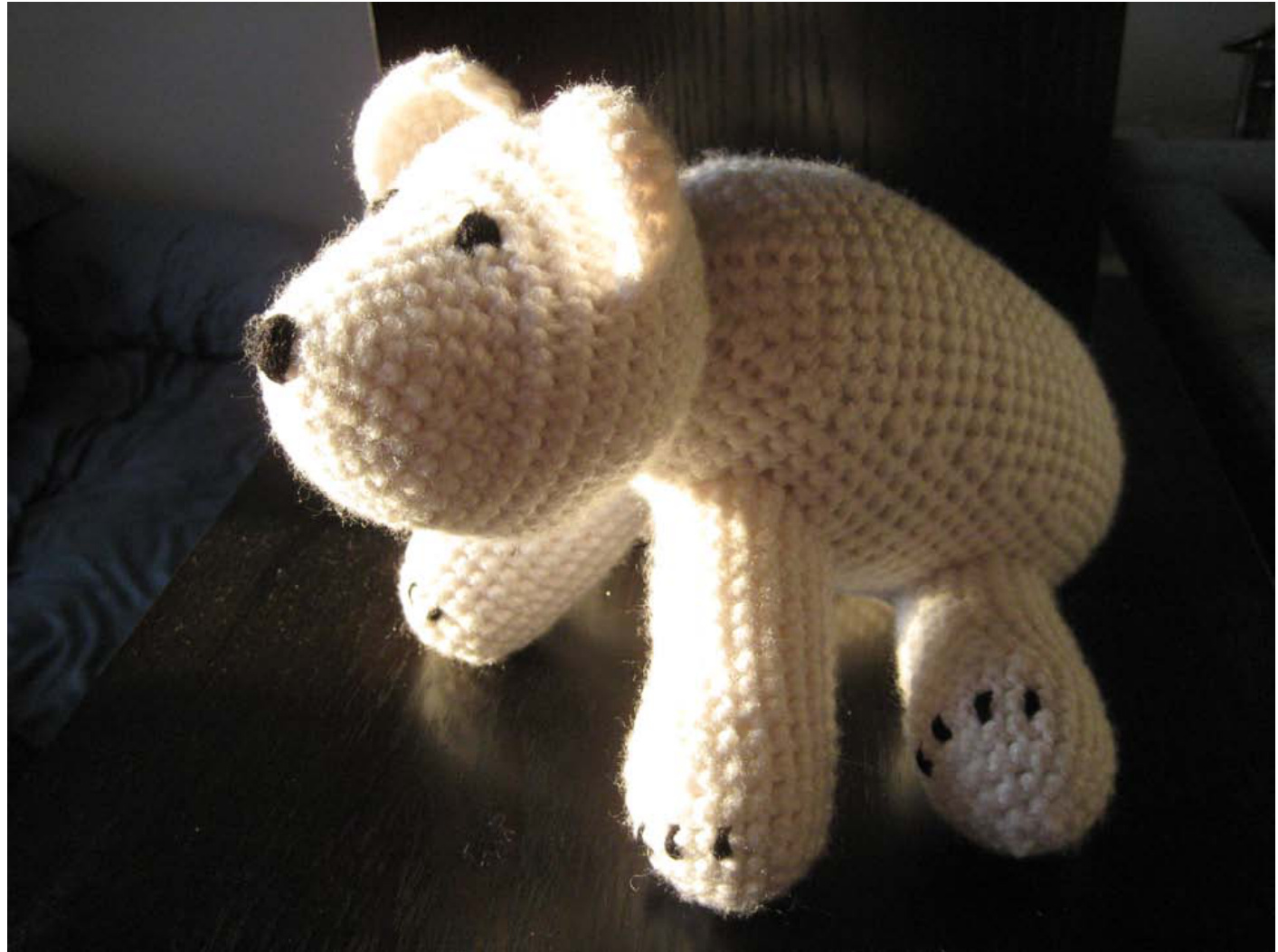 Polar Bear Amigurumi Pattern: Crochet Instructions for Adorable Stuffed Animal Toy with Detailed Assembly Guide pattern preview