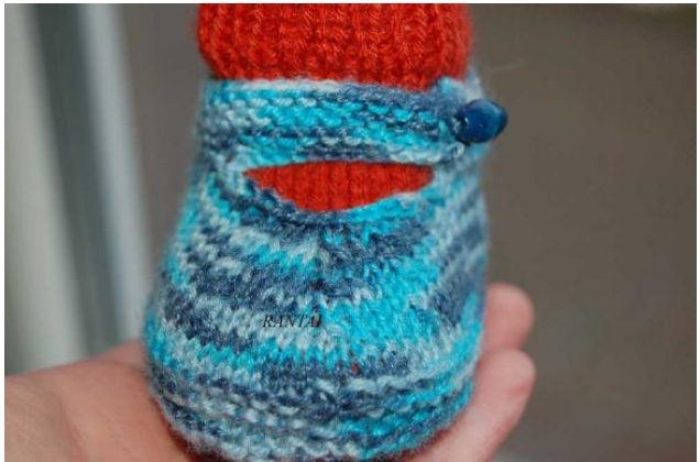 Sly's Adorable Toe-Up Baby Mary Janes Knitting Pattern for Newborns in 4-Ply Sock Yarn Fingering Weight pattern preview