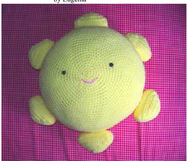 Lili's Sunshine Amigurumi Pattern: Crochet Tutorial for Adorable Yellow Sun with Pink Smile pattern preview