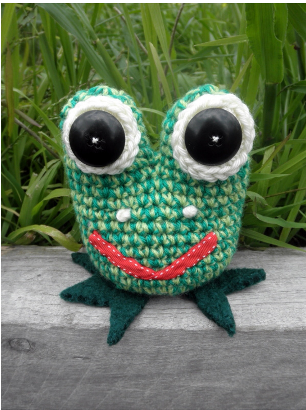 Crochet Pattern for The Little Green Frog Amigurumi Toy with Detailed Assembly Instructions pattern preview