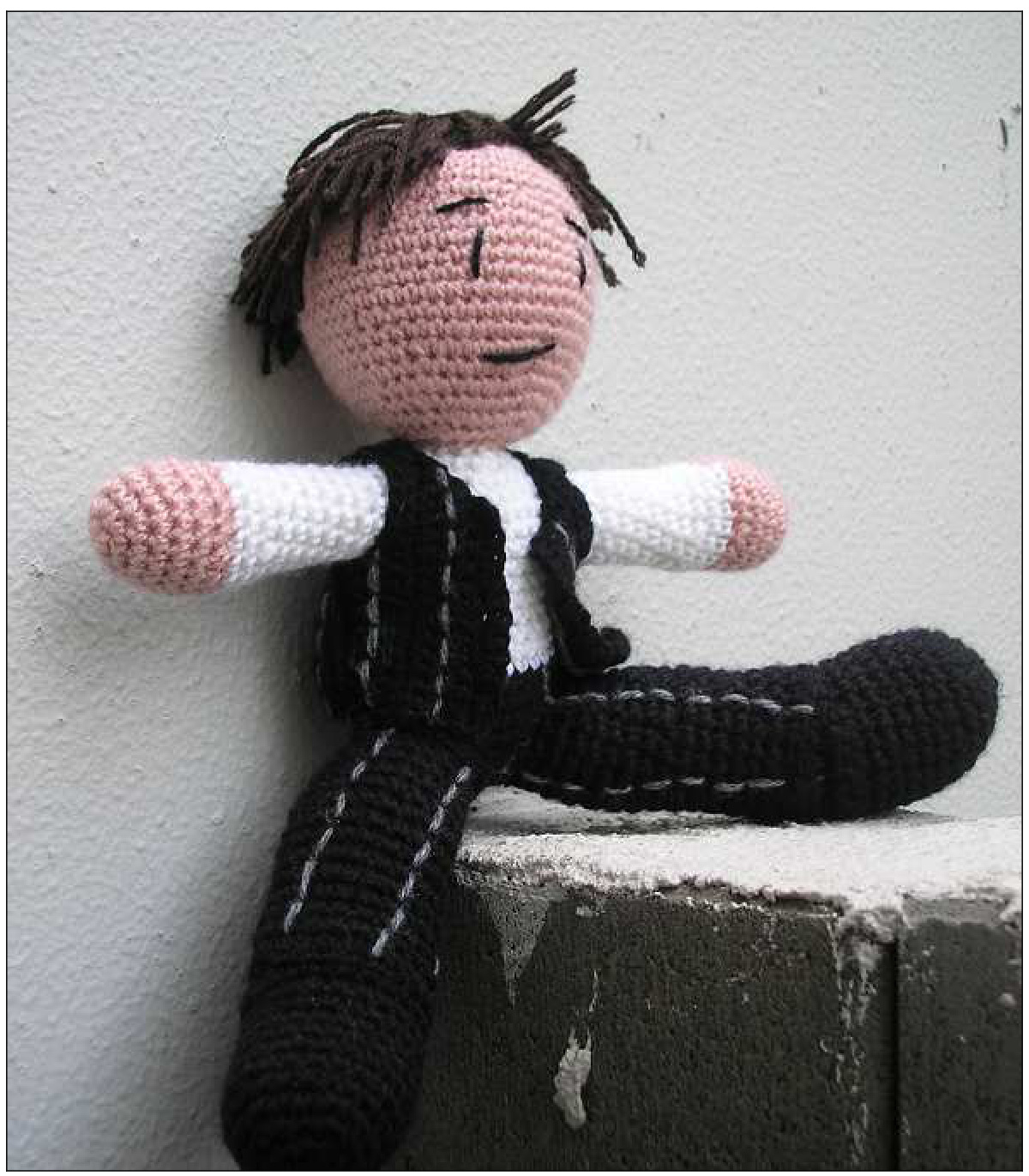 Crochet Pattern for Gareth David-Lloyd (Ianto Jones) Plushie: A Detailed Guide with Materials and Stitch Instructions pattern preview