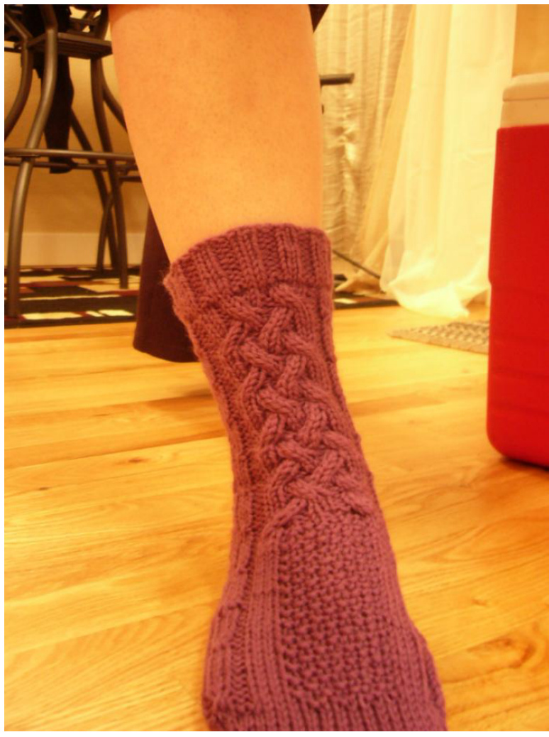 St. Brigid's Garnaneyle Stockings Knitting Pattern: Intermediate Sock Construction with Cable Design pattern preview