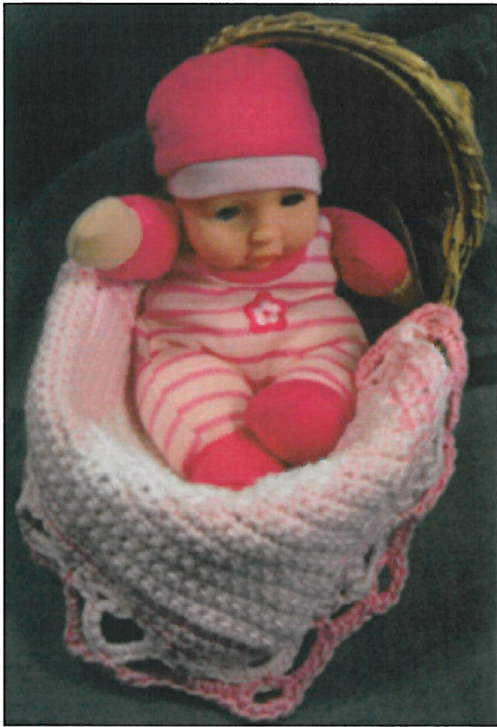 Chloe's Blankie: A Tapestry Crochet Pattern for a Precious Little Doll's Blanket by Gwen Blakley Kinsler pattern preview