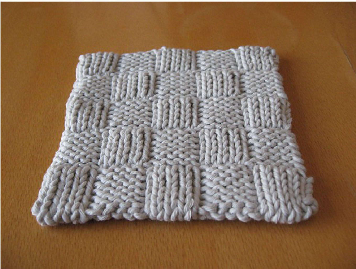 Self-Intersecting Basketweave Coaster Knitting Pattern by Brent Annable: A Mathematical Marvel in Fabric pattern preview