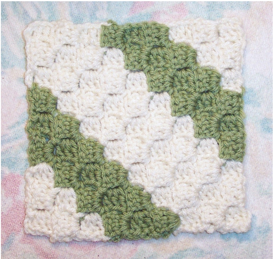 SmoothFox's Diagonal Box Stitch Square 6x6 Crochet Pattern by Donna Mason-Svara, Intermediate Level, Worsted Weight Yarn pattern preview