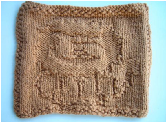 Washing with the King of the Jungle: A Knit Pattern for a Fun Lion Washcloth by Adrienne Enriquez pattern preview