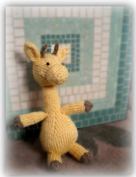 Hand-Knit Giraffe Softie Pattern by Cassidy Clark - Knitting in the Round, Increasing, Decreasing, and Shaping pattern preview