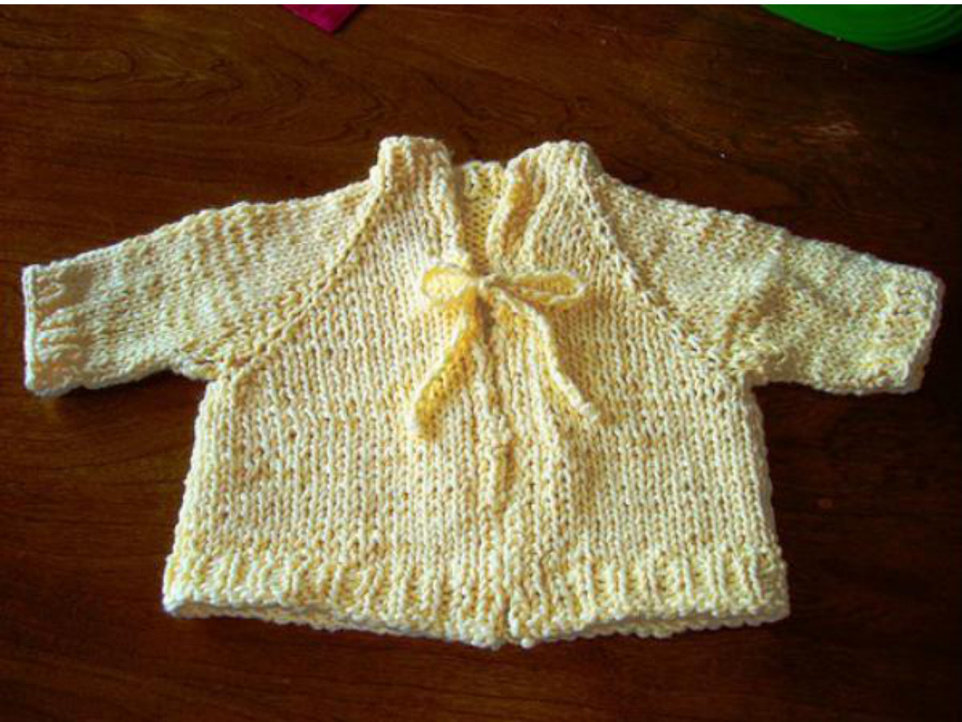 Buttercup Baby Cardigan Pattern by Fleur de Lovely Designs - Knitting Instructions for 6-12 Month Sizes pattern preview