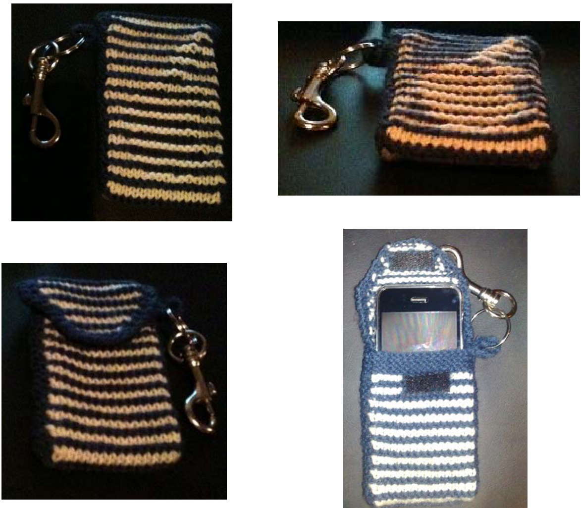 iPhone Illusion Cover Knitting Pattern by Shiel - Free to Use and Adapt with Attribution pattern preview