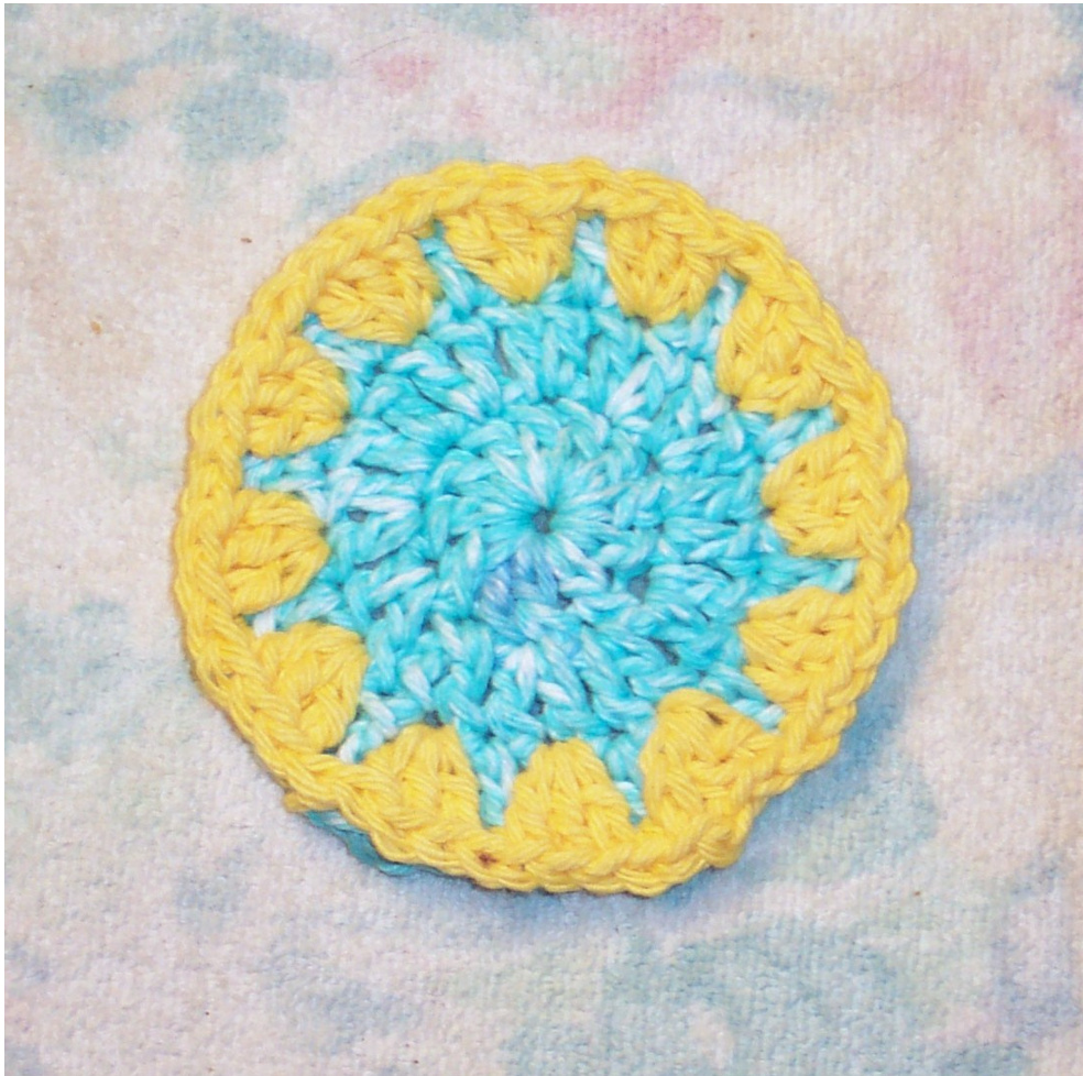 SmoothFox's Starburst Coaster Crochet Pattern: Advanced Beginner Level, Cotton Yarn, 4-Inch Diameter, Free Ravelry Download pattern preview