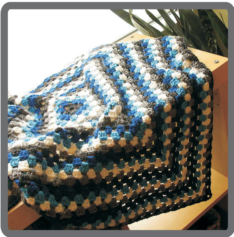 Classic Granny Square Blanket Pattern by Kelly McClure - A Timeless, Reversible, and Lightweight Crochet Design for All Ages pattern preview