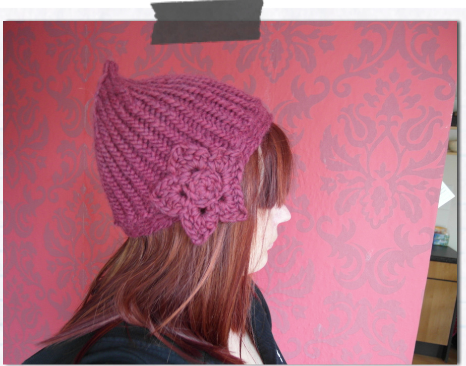 Recreating Quinn's Cute Hat from Glee: A Knitting Pattern by Marieke Wenning pattern preview