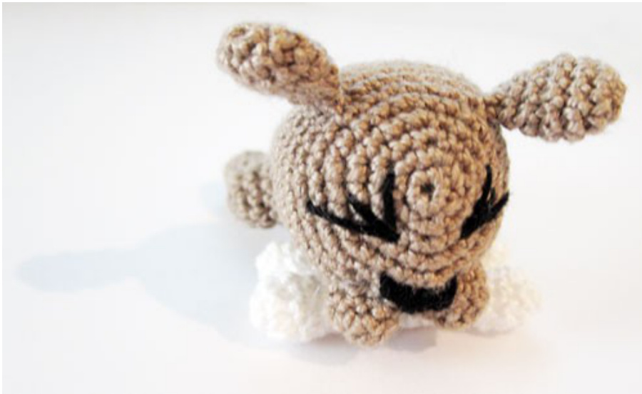 Crochet Pattern for Adorable Brown Dog Amigurumi with Bone Companion, Easy Skill Level, Approx. 2 Inches Finished Size pattern preview